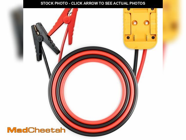Lot 74-12713522 - Jumper Cables Compatible With De.Walt 20v Batteries, Car Battery Jump Starter, 3.9ft 8 Gauge Auto Bo...