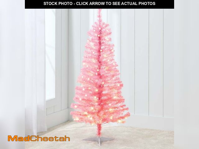 Lot 74-12836514 - Best Choice Products 4ft Prelit Colored Christmas Tree, Artificial Tree Holiday Decor w/ LED Lights ...