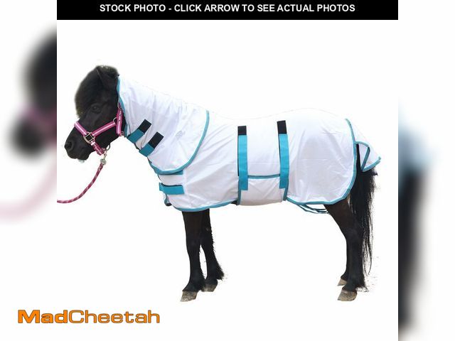 Lot 74-14426470 - Gallopoff Mini Horse &amp; Pony Mesh Fly Sheet with Neck &amp; Belly Wrap White 40 - USED