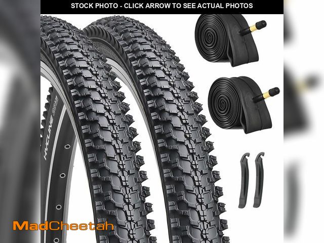 Lot 74-14293616 - 26-inch Mountain Bike Tires Set: Hycline 2-Pack 26x1.95 inch (54-559mm) Folding Replacement Puncture...