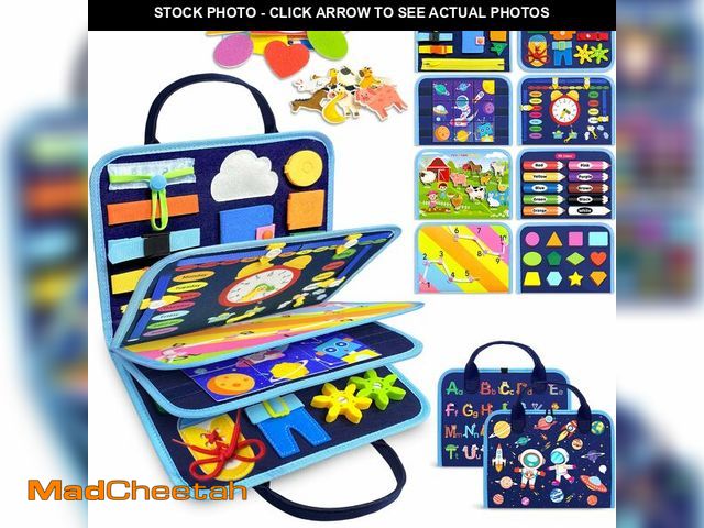 Lot 74-14209149 - Gojmzo Busy Board Montessori Toys for Toddler Boy Birthday Gifts, Busy Book Sensory Toys for Toddler...