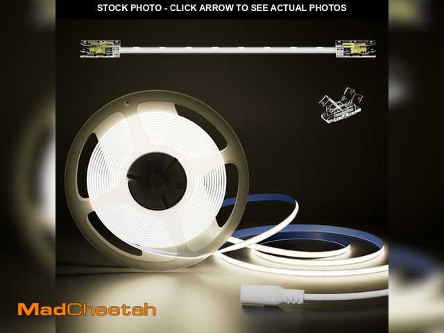 Lot 74-14479514 - PAUTIX 5mm COB LED Strip Light 16.4ft/5m 4000K Natural White 504 LEDs/m,5000lm CRI90+ Super Bright D...