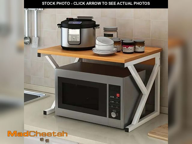 Lot 74-14586343 - Kitchen Storage Shelf, 2-Tier Multi-Purpose Microwave Oven Rack for Home Office - USED