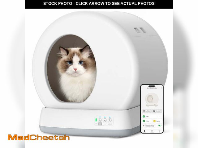 Lot 74-13097913 - Self-Cleaning Cat Litter Box, Automatic Cat Litter Box with APP Control, Safety Sensors, Odor Isolat...