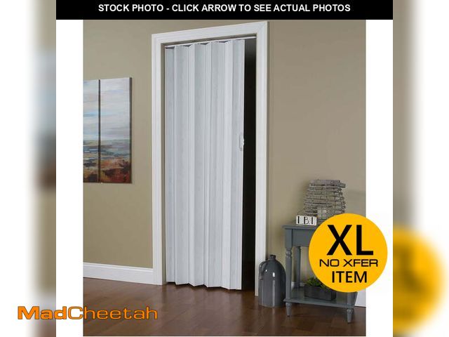 Lot 74-13816861 - Homestyle Regent 36" x 80" PVC Folding Door White Mist - UNUSED
