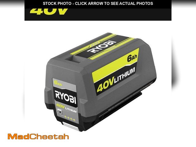 Lot 74-12804645 - RYOBI 40V Lithium-Ion 6.0 Ah High Capacity Battery - UNUSED