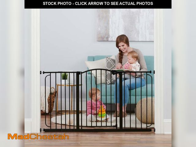 Lot 74-12885583 - Regalo Extra Wide Arched Decor Baby Safety Gate 58 Inch with Extensions - UNUSED