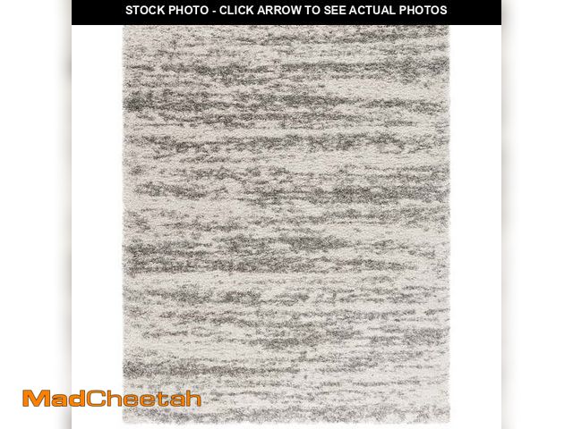 Lot 74-12984183 - SAFAVIEH Hudson Jack Abstract Shag Area Rug, Ivory/Grey, 8' x 10' - USED