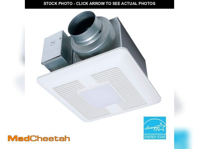 Lot 74-12580092 - WhisperCeiling DC fan with LED lights, Pick-A-Flow Speed Selector 50, 80 or 110 CFM and Flex-Z Fast ...