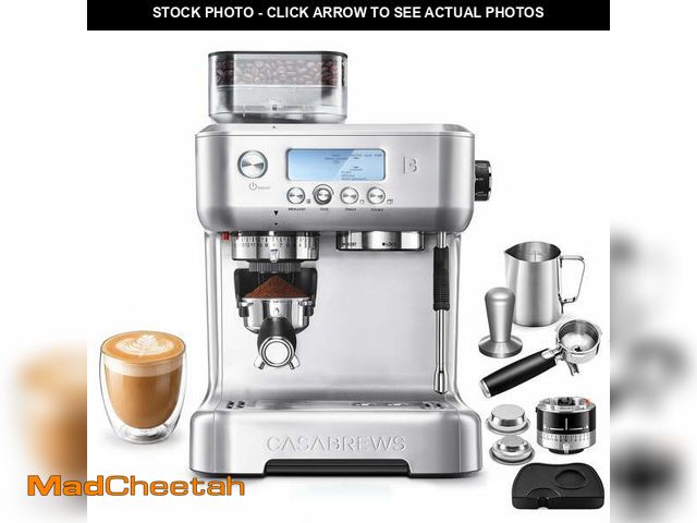 Lot 74-14588595 - (WATER RESERVOIR IS CRACKED)  CASABREWS 5700Pro 20 Bar Espresso Machine with Grinder,Barista Semi-Au...