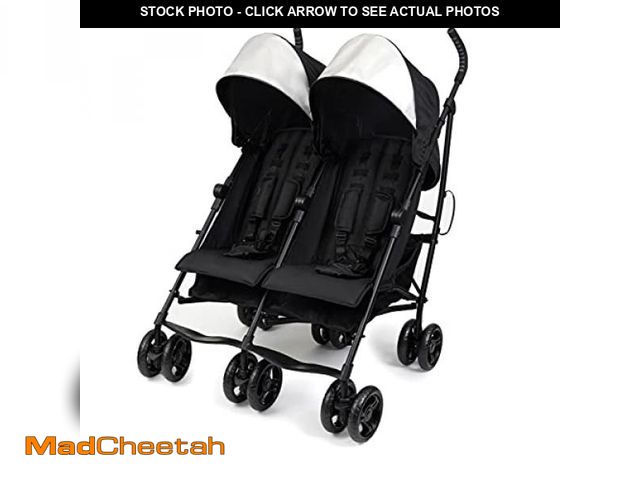 Lot 74-12288034 - Summer Infant 3Dlite Folding Lightweight Side by Side Double Stroller with 5-Point Safety Harness fo...