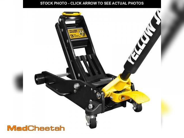 Lot 74-12521889 - *SEE DETAILS* YELLOW JACKET Floor Jack 3 Ton Full Aluminum Ultra Lightweight Low Profile Hydraulic R...