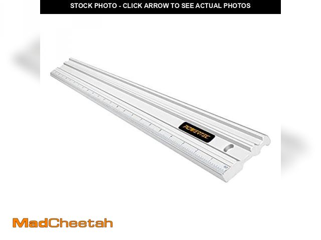 Lot 74-11987951 - POWERTEC 24 Inch Machinist Aluminum Straight Edges, with .001'' Tolerance for Checking Surface Warp,...