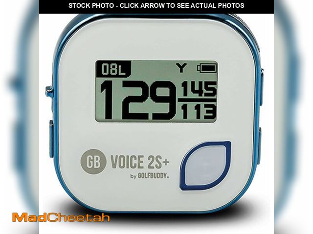 Lot 74-13715239 - GolfBuddy Voice 2S+ Talking GPS Golf Rangefinder Black/Silver - USED
