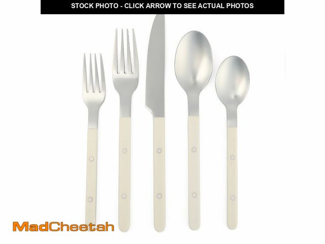 Lot 74-12717513 - Sur La Table Kitchen Essentials 20 Piece Flatware Silverware Set - Stainless Steel Utensils - Forks,...