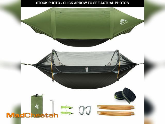 Lot 74-12964958 - Rivenlo Camping Hammock Tent with Mosquito Net &amp; RainFly, 3 in 1 Waterproof Lightweight Portable...