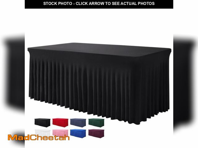 Lot 74-14206567 - BDDC One-Piece Spandex Table Cover Skirt for 6FT Rectangle Tables - UNUSED