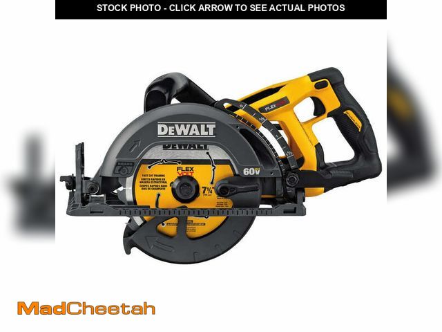 Lot 74-12796233 - DeWalt 60V MAX 7-1/4" Cordless Worm Drive Style Saw - Tool Only - USED