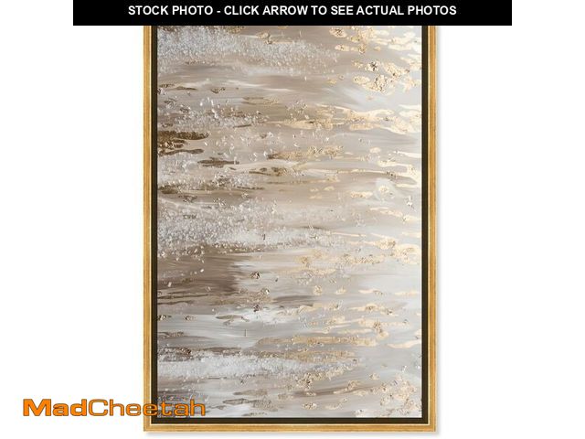 Lot 74-13562212 - Art Remedy Rust Wounds Canvas Elegant Gold Abstract, Gold Frame, 20" x 30" - UNUSED
