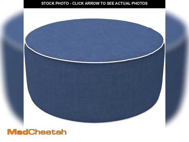 Lot 74-14061859 - LVTXIII Outdoor/Indoor Inflatable Ottoman, All Weather Water-Repellent Round Footrest Stool with Han...