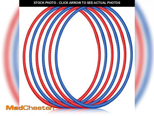 Lot 74-12307485 - Halloscume 6 Pcs Exercise Hoop Detachable Fitness Rings Adjustable Plastic Toy Fitness Hoop Playgrou...