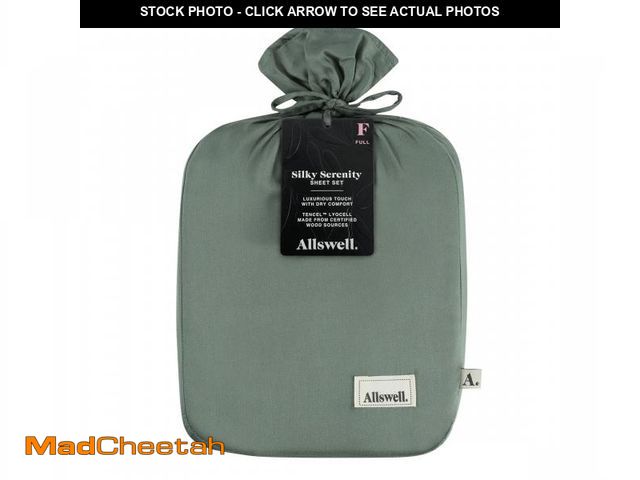 Lot 74-12425935 - Allswell 4-Piece Soft &amp; Silky Serenity 100% TENCEL Bed Sheets Set, Flagstone, Full - UNUSED