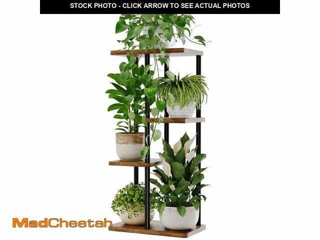 Lot 74-14045394 - Bamworld Plant Stand Indoor, Corner 4 Tier Metal Plant Shelf for Multiple Plants, Tiered Flower Pot ...