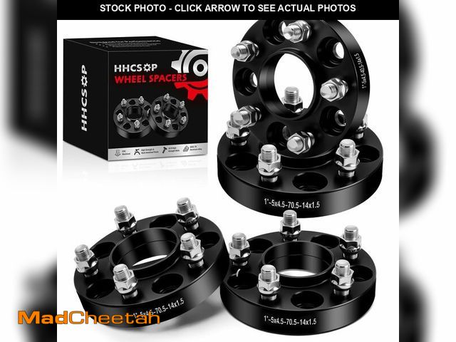 Lot 74-14209519 - HHCSOP 5x4.5 Wheel Spacers 1 inch M14x1.5 Studs 70.5mm 5x114.3 Wheel Adapters 1" - UNUSED