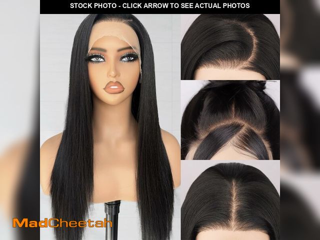 Lot 74-14265248 - BLL Synthetic Lace Front Wig,13x4 Lace Wig Pre-Plucked Long Straight Glueless 1B Black Wigs For Blac...