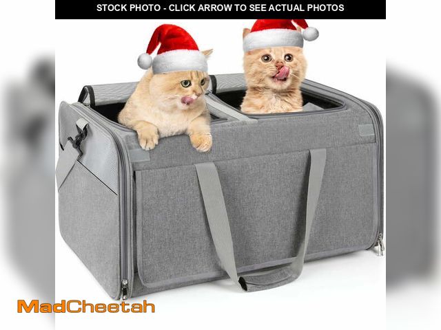 Lot 74-12765285 - Monasem Large Pet Carrier for 2 Cat Dog, Airline Approved Soft-Sided Cats Puppy Travel Bag for Pet u...