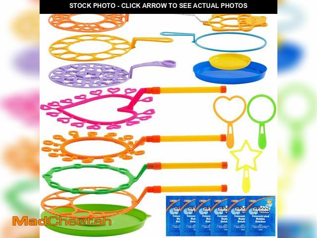 Lot 74-14149112 - JOYIN Big Bubble Wands Set with with Tray, 21" Giant Bubble Wands Bulk for Kids, Summer, Outdoor Pla...