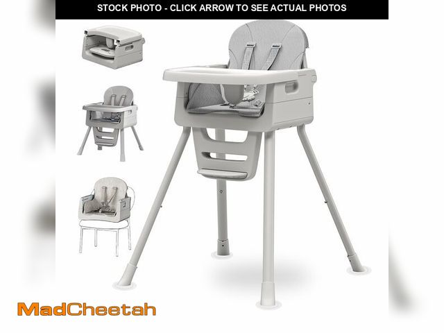 Lot 74-13964476 - Portable 3 in 1 High Chairs for Babies and Toddlers, Convertible Baby Feeding Chair with Tray, Easy ...
