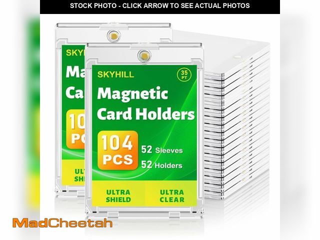 Lot 74-14272354 - Skyhill 52ct Magnetic Card Holders, 35pt Slim One Touch Card Holder with Extra 52 Penny Card Sleeves...