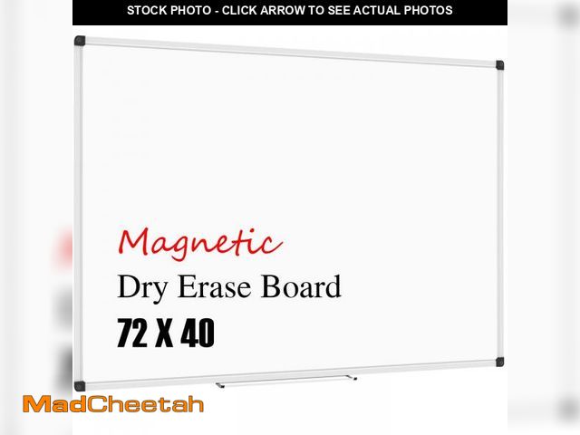 Lot 74-12266609 - XBoard Magnetic Whiteboard 72 x 40 Inch, Large Dry Erase White Board for Wall with Marker Tray 6' x ...
