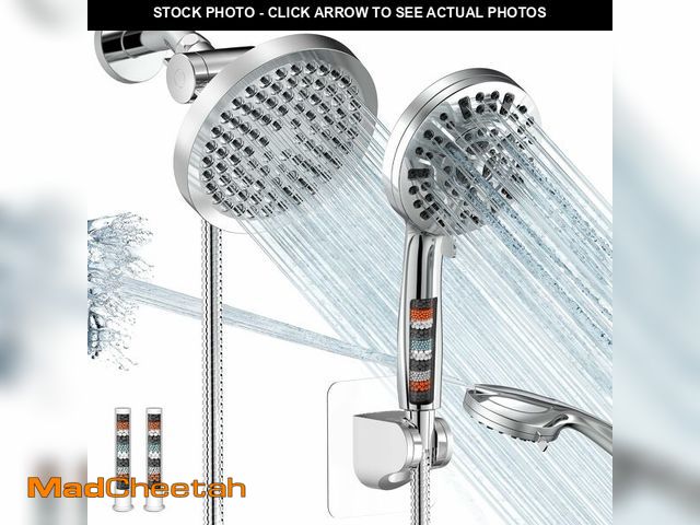 Lot 74-13720826 - UltrTxenova Shower Head with Handheld Spray Combo,High Pressure Dual Double Rain Shower Head with Ha...