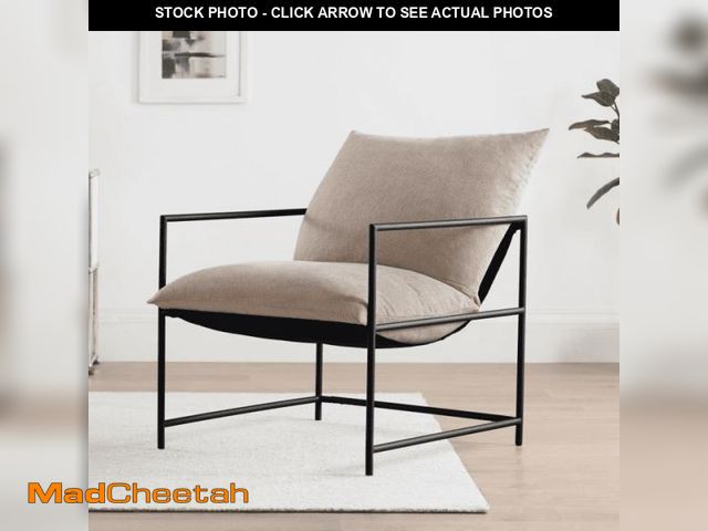 Lot 74-12476851 - Mainstays Metal Framed Sling Accent Chair, Oatmeal - UNUSED