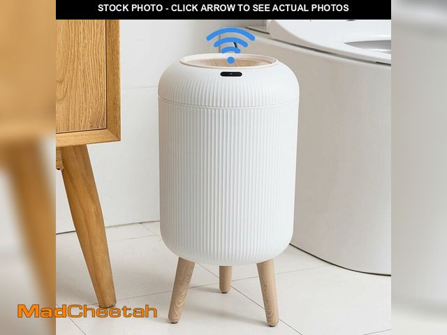 Lot 74-14214717 - URALFA Motion Sensor Trash Can with Lid, 3 Gallon / 11 L Automatic Bathroom Trash Can, Touchless Tra...