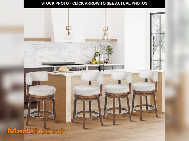 Lot 74-12448691 - COLAMY Swivel Bar Stool, Swivel Counter Height Barstools with Back, 25 Inch Modern Upholstered Bar S...