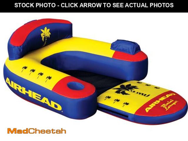 Lot 74-12176796 - AIRHEAD Bimini Lounger II, 1 Person Pool Float with Drink Holder Zip Storage Pocket - UNUSED