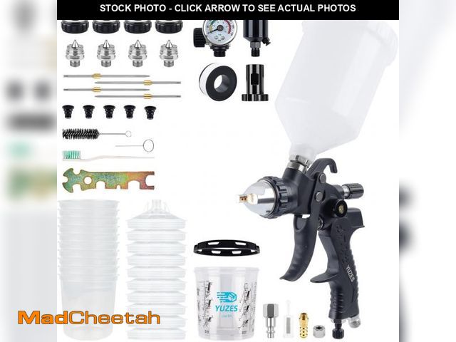 Lot 74-12334090 - YUZES HVLP Spray Gun Plus Kit with 20 Oz Disposable Paint Cups, Easy to Use, 1.4/1.7/2.0mm Nozzles A...