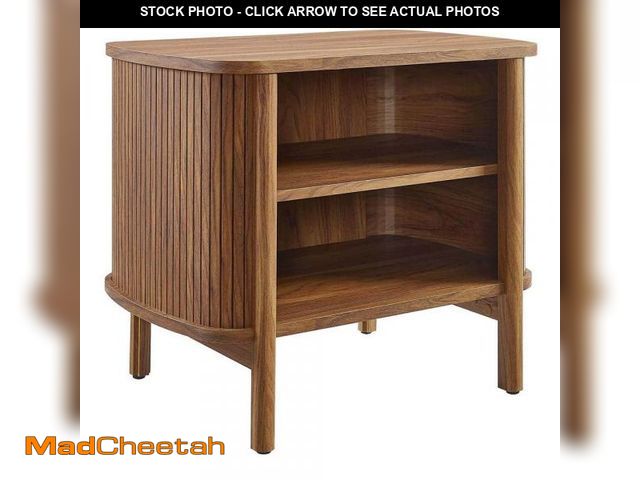 Lot 74-12085423 - MODWAY Cadence Walnut Open Nightstand - UNUSED
