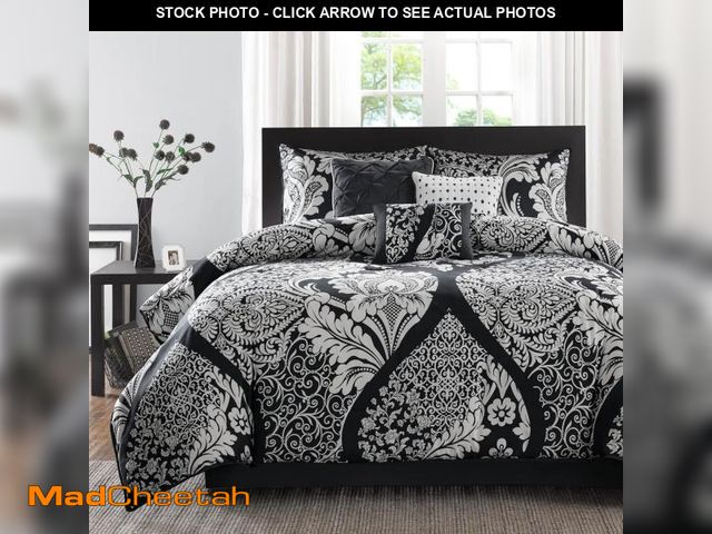 Lot 74-12097263 - Madison Park Vienna Sateen Cotton Comforter Set, Breathable, Soft Cover, Trendy, All Season Down Alt...
