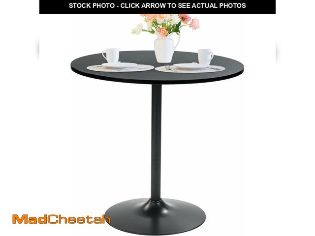 Lot 74-13070584 - FurnitureR 31.5" Mid-Century Round Dining Table for 2-4 People with Pedestal Base for Home Office Li...