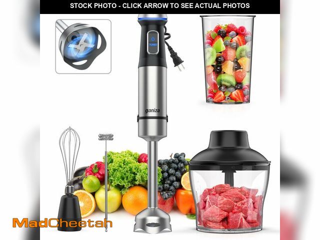 Lot 74-14059634 - Ganiza Immersion Blender 5 in 1 Hand Blender Max 1000W Heavy Duty Motor, 16 Speed Mode Handheld Blen...