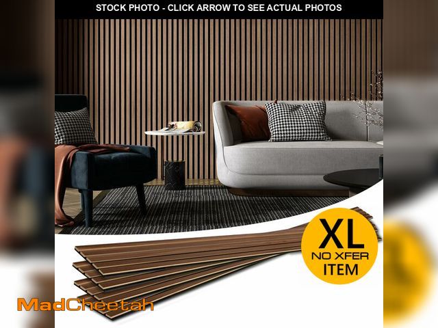 Lot 74-12894564 - Art3d 4-Piece Wood Slat Acoustic Panels for Stylish Decor and Noise Reduction, 3D Textured Panel for...