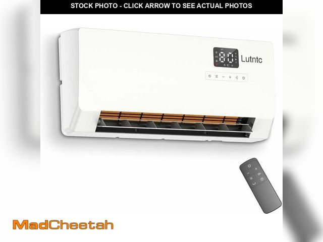 Lot 74-13835824 - Electric Wall Mounted Heater with Remote Control, 24H Timer, ECO Mode, Quick Heating Space Heater fo...