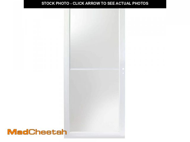 Lot 74-12519533 - (MISSING HARDWARE) 3000 Series 30 in. x 80 in. White Left-Hand/Outswing Full View Retractable Alumin...