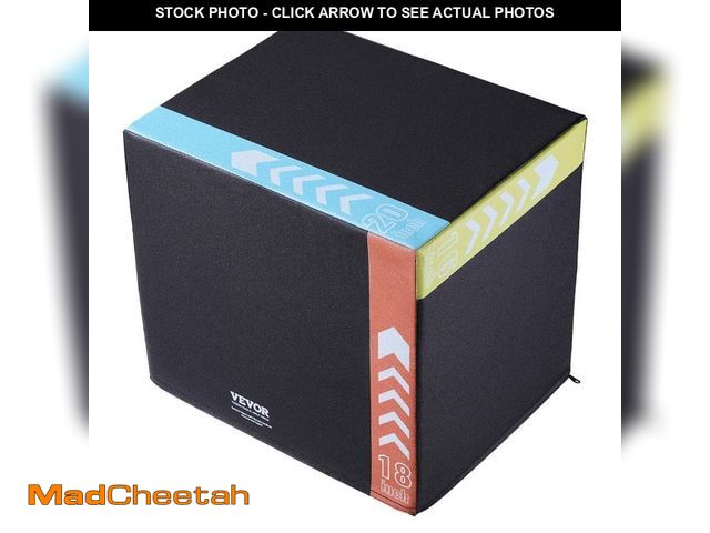 Lot 74-14394283 - SKYSHALO 3 in. 1 Plyometric Jump Box 20/18/16 in. Cotton Plyo Box Platform and Jumping Agility Box A...