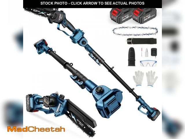 Lot 74-12519629 - GEVEELIFE 2-in-1 Electric Pole Saw, Cordless Pole Saw &amp; 6 Inch Brushless Mini Chainsaw with 2x 4...