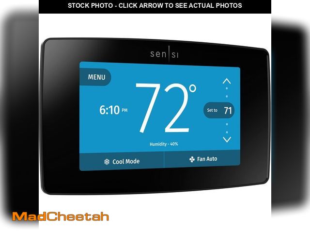 Lot 74-14358033 - Sensi Touch Smart Thermostat by Emerson with Touchscreen Color Display, Programmable, Wi-Fi, Mobile ...